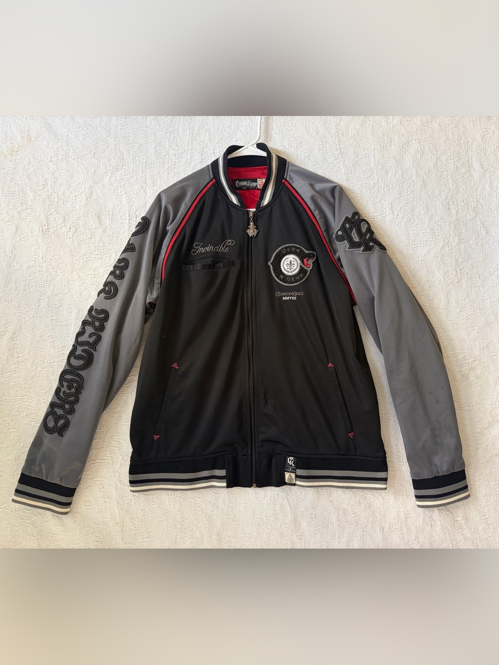 RARE Crimson Kings MMVIII  Dark Riders  Varsity Jacket XL
